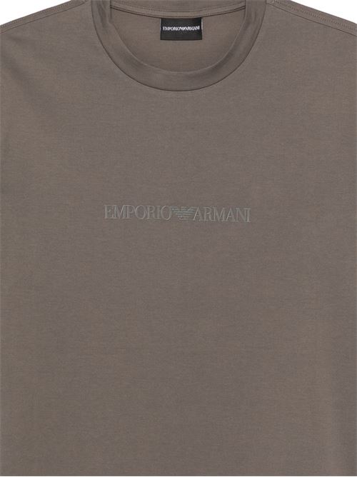 T-shirt uomo Emporio Armani marrone con logo EMPORIO ARMANI | EM004583AF13669M8361